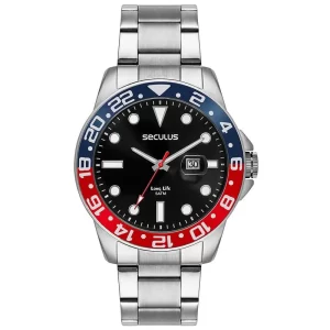 Relógio Masculino Long Life Aço Calendário Prata 44210G0SVNA1