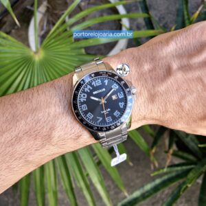 Relógio Seculus Masculino Long Life Aço Calendário Prata 20928G0SVNA2