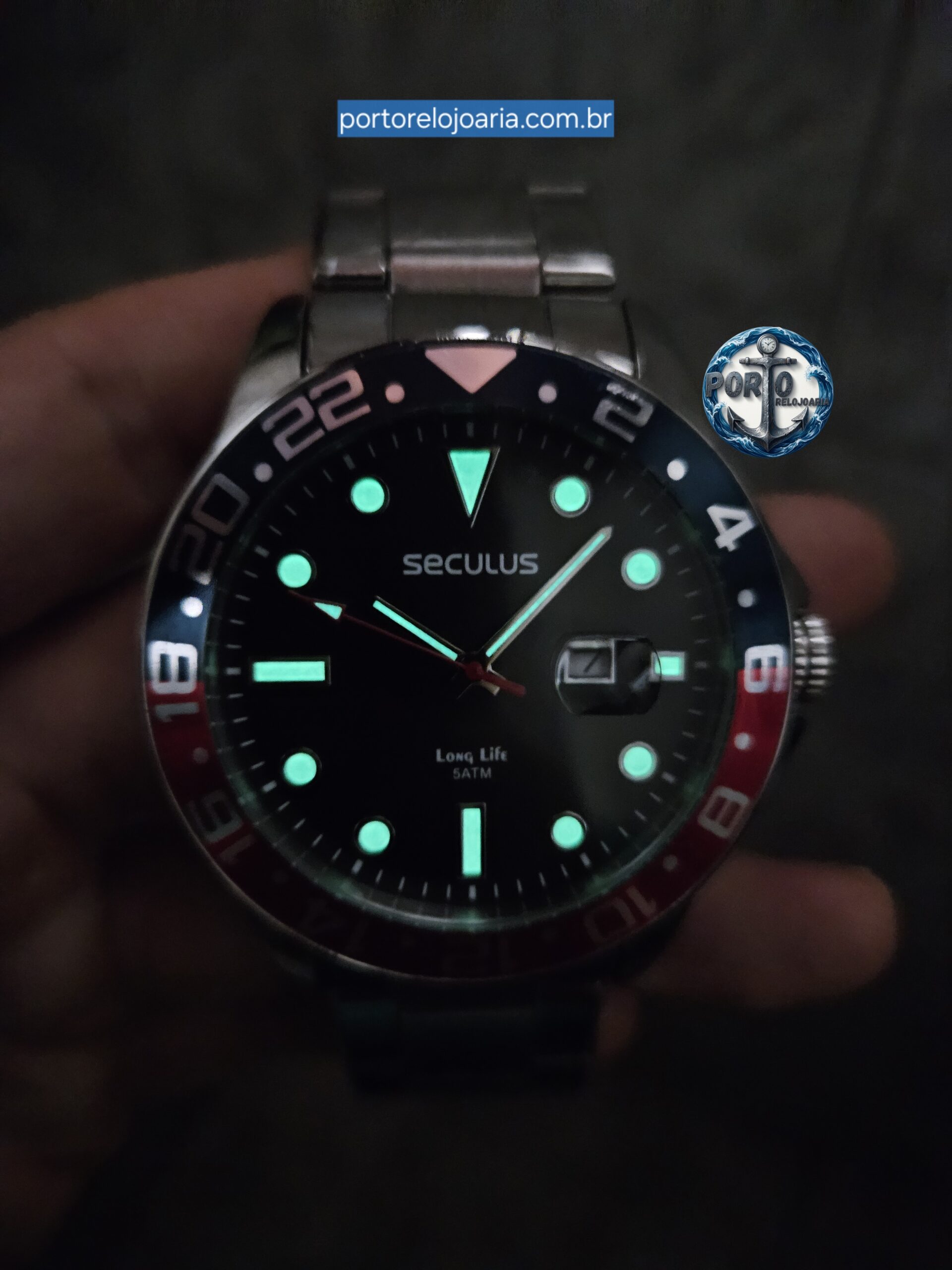 Relógio Masculino Long Life Aço Calendário Prata 44210G0SVNA1 - Imagem 7