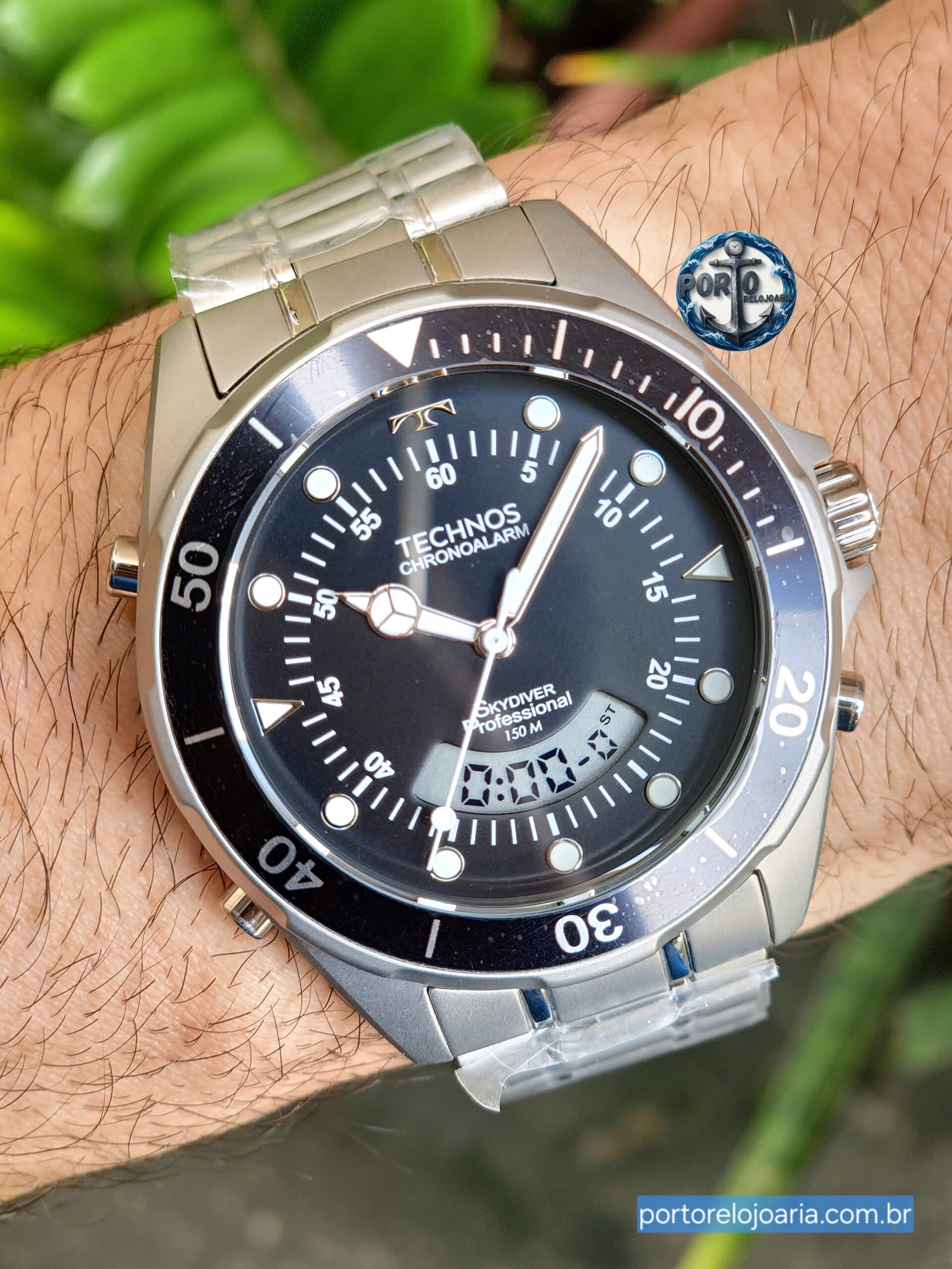 Relógio Technos Masculino Skydiver Prata WT2060AC/T1P